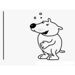 Dibujo para colorear Perro Borracho Para Pintar Y Colorear