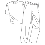 Dibujo para colorear Playera Y Pantalon Formal Para Pintar Y Colorear