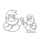 Dibujo para colorear Hombres Parecidos Dibujo De Papa E Hijo Igualitos Para Pintar Y Colorear
