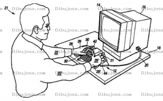 Dibujo para colorear Dibujo De Un Tecnico Reparador De Computadoras Para Pintar Y Colorear