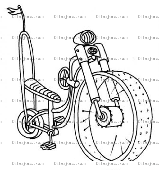 Dibujo para colorear Bicicletaaplanadora Dibujo De Una Bicicleta Aplanadora Para Pintar Y Colorear