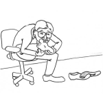 Dibujo para colorear Hongos En Los Pies Dibujo De Mal Olor En Los Pies Para Pintar Y Colorear Hombre Shuco Oliendose Los Pies Necesitado De Canesten Para Pintar Y Colorear