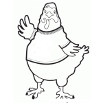 Dibujo para colorear Gallina Con Sueter Para Pintar Y Colorear Gallina Con Sweatter