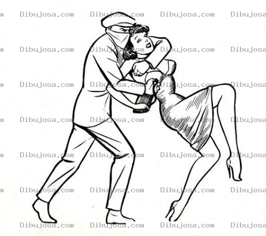 Dibujo para colorear Ladron Atacando A Una Mujer Dibujo De Un Ladron Robando El Bolso De Una Mujer Indefensa Para Pintar Y Colorear A Un Ladron Cobarde
