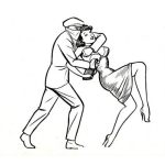 Dibujo para colorear Ladron Atacando A Una Mujer Dibujo De Un Ladron Robando El Bolso De Una Mujer Indefensa Para Pintar Y Colorear A Un Ladron Cobarde