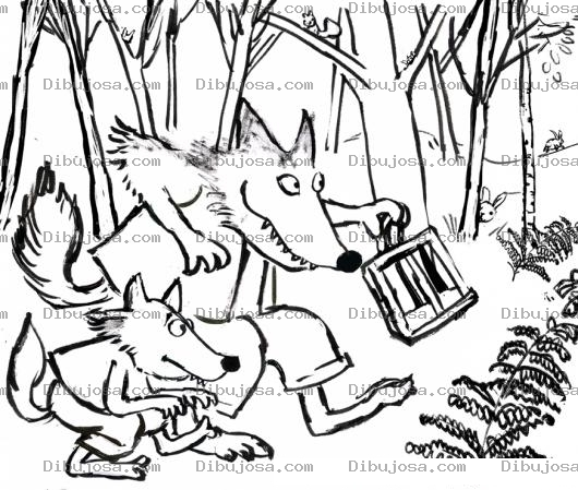 Dibujo para colorear Hijo De Lobo Lobito Sera Dibujo De Un Papa Lobo Con Su Hijo Lobo Para Pintar Y Colorear