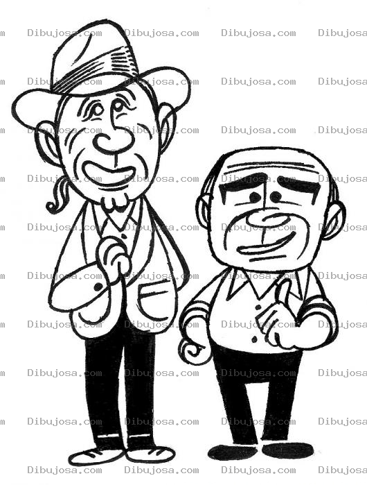 Dibujo para colorear Dibujo De Dos Gallegos Para Pintar Y Colorear A Los Gallegos