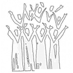 Dibujo para colorear Coro De Iglesia Dibujo De Musica Cristiana Para Pintar Y Colorear Coro Cristiano O Grupo De Musica Gospel
