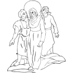 Dibujo para colorear Colorear el Besos de Judas