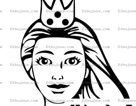 Dibujo para colorear Cara De Princesa Para Colorear