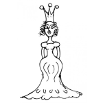 Dibujo para colorear Caderas Anchas Dibujo De Princesa Caderuda Y Pistoluda Para Pintar Y Colorear Reina Con Pistolas