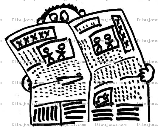 Dibujo para colorear Dibujo De Hombre Leyendo La Prensa En Busca De Empleo Para Pintar Y Colorear