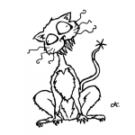 Dibujo para colorear Gato Drogado Para Pintar Y Colorear Gato Drogadicto Y Mariguano