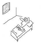Dibujo para colorear Transtornos Del Sueno Dibujo De Hombre Con Insomnio Para Pintar Y Colorear