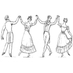 Dibujo para colorear Baile Antiguo Para Pintar Y Colorear