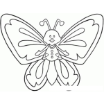 Dibujo para colorear Mariposita Con Vestidito Para Pintar Y Colorear Mariposa Con Collar De Perlas