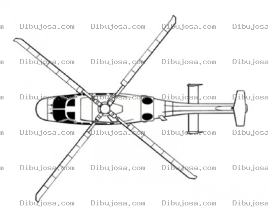 Dibujo para colorear Helicoptero Visto Desde Arriba Para Colorear