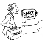 Dibujo para colorear Viejito Adinerado Dibujo De Viejo Ahorrador Con Un Maletin Lleno De Dinero Directo Al Banco A Depositarlo Para Pintar Y Colorear Deposito De Ahorros