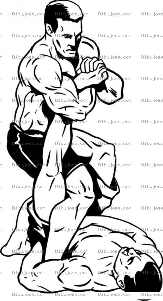 Dibujo para colorear Llave De Pierna De Mma Para Pintar Y Colorear Quebradura De Tobillo