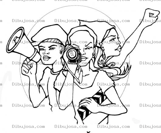 Dibujo para colorear Mujeres Activistas Para Pintar Y Colorear Muejeres Sindicalistas