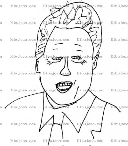 Dibujo para colorear Colorear A Bill Clinton