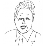 Dibujo para colorear Colorear A Bill Clinton