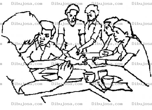 Dibujo para colorear Grupo De Estudio Dibujo De Estudiantes Trabajando En Grupo Para Colorear