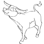 Dibujo para colorear Toro Orgulloso Dibujo De Torito Creido Vanidos Y Orgulloso Para Pintar Y Colorear