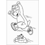 Dibujo para colorear Barney Saltando