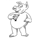 Dibujo para colorear Auto Ahorrador Dibujo De Cerdito Ahorrativo Para Pintar Y Colorear