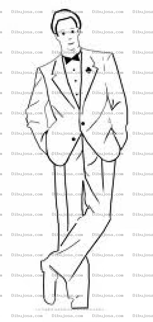 Dibujo para colorear Hombre Exitoso Dibujo De Hombre Bien Vestido Para Colorear Hombre Con Saco