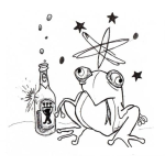 Dibujo para colorear Sapo Borracho Dibujo De Sapo Ebrio Para Pintar Y Colorear Rana Con Tequila
