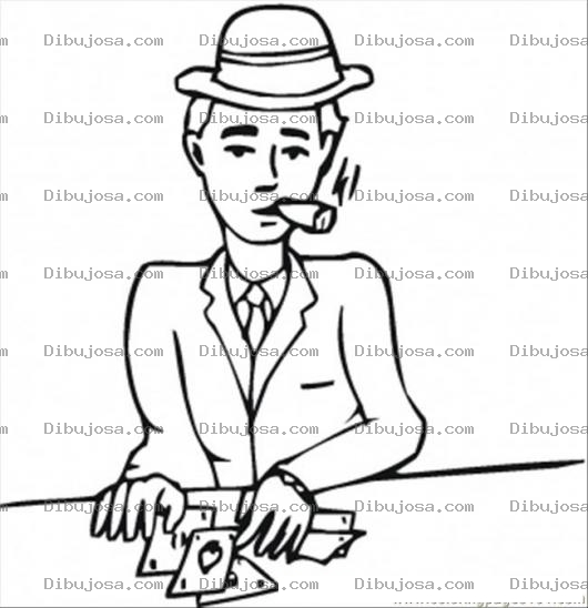 Dibujo para colorear Dibujo De Apostador Para Pintar Y Colorear