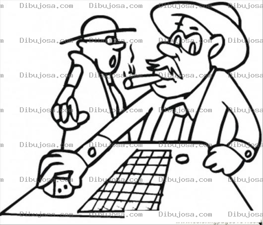 Dibujo para colorear Dibujo De Garito De Viciosos Y Apostadores Para Pintar Y Colorear