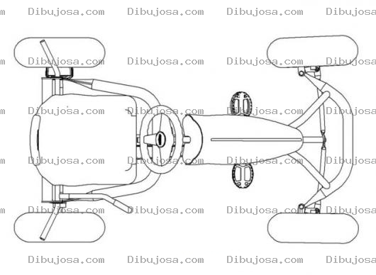 Dibujo para colorear Carrito De Pedales Para Pintar Y Colorear