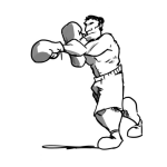 Dibujo para colorear Dibujo De Boxeador Fajador Y Buscador Para Pintar Y Colorear