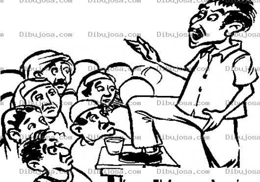 Dibujo para colorear Profesor Prepotente Y Maleducado Para Pintar Y Colorear
