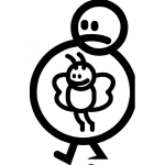 Dibujo para colorear Hombre Embarazoado De Una Mariposa Para Colorear
