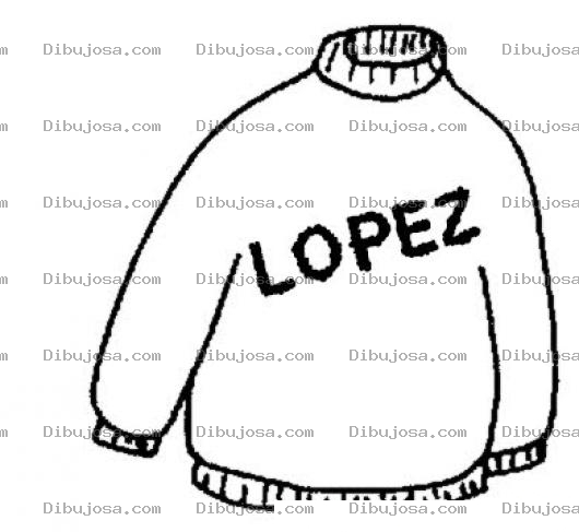 Dibujo para colorear El Sudadero De Lopez Para Pintar Y Colorear El Famoso Sueter De Lopez Sweater De Lopez