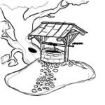 Dibujo para colorear Dibujo De Un Pozo De Agua Para Pintar Y Colorear