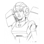 Dibujo para colorear Dibujo De Mujer Robot Para Pintar Y Colorear Robota Transformer
