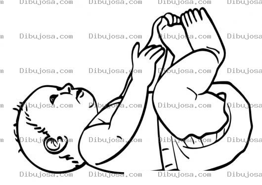 Dibujo para colorear Colorear bebe con pa al