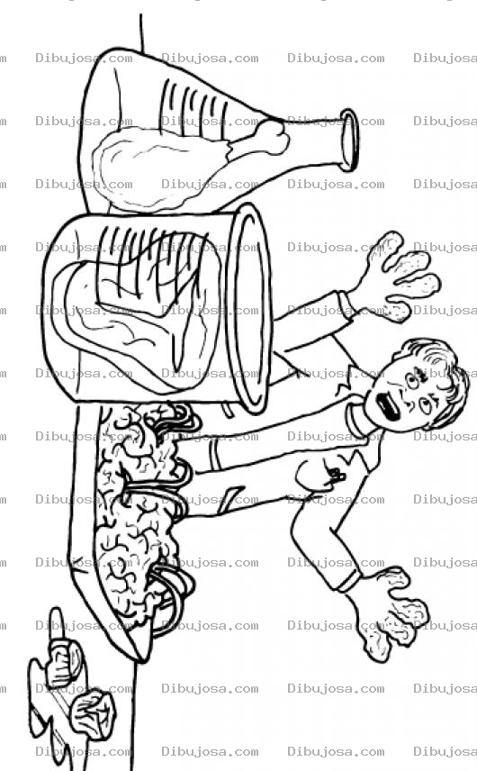 Dibujo para colorear Destazador De Pollos Para Pintar Y Colorear Muchacho Cientifico Destazando Piezas De Pollos