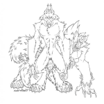 Dibujo para colorear Lobos Moustruos Para Pintar Y Colorear Moustruos Lobos Dibujo De Lobosmoustruos Moustruoslobos