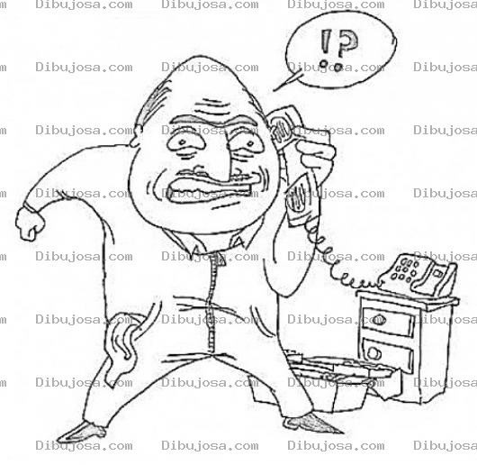 Dibujo para colorear Manolo Cabeza De Huevo Para Pintar Y Colorear Dibujo De Manolocabezadehuevo Fontanero Enojado Recibiendo Una Llamada De Un Bromista
