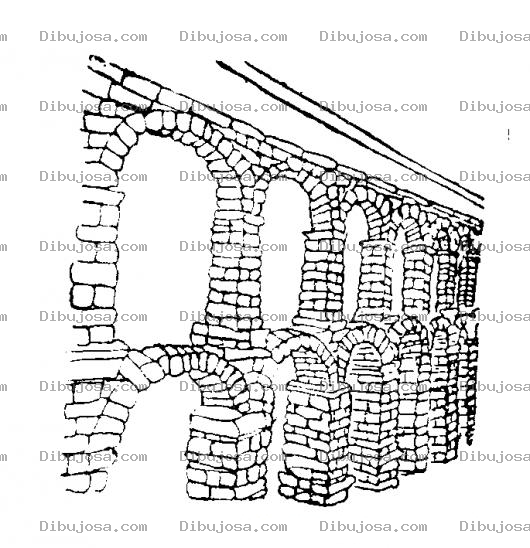 Dibujo para colorear El Acueducto Dibujo De Un Acueducto Para Pintar Y Colorear Acue Ducto