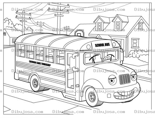 Dibujo para colorear Dibujo De Autobus Escolar Para Pintar Y Colorear El Bus Del Colegio