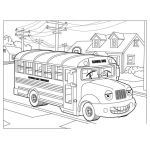 Dibujo para colorear Dibujo De Autobus Escolar Para Pintar Y Colorear El Bus Del Colegio
