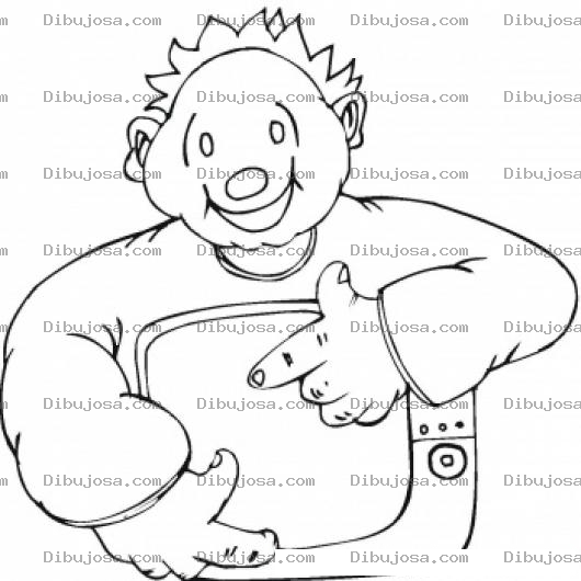 Dibujo para colorear Tecnico Reparador De Tv Para Pintar Una Television Y Colorear A Un Hombre Abrazando Un Televisor Reparacion De Televisores