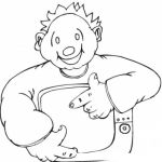 Dibujo para colorear Tecnico Reparador De Tv Para Pintar Una Television Y Colorear A Un Hombre Abrazando Un Televisor Reparacion De Televisores